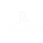 Logotipo e isotipo de Jessica Altamirano y las Iniciales J y A en blanco